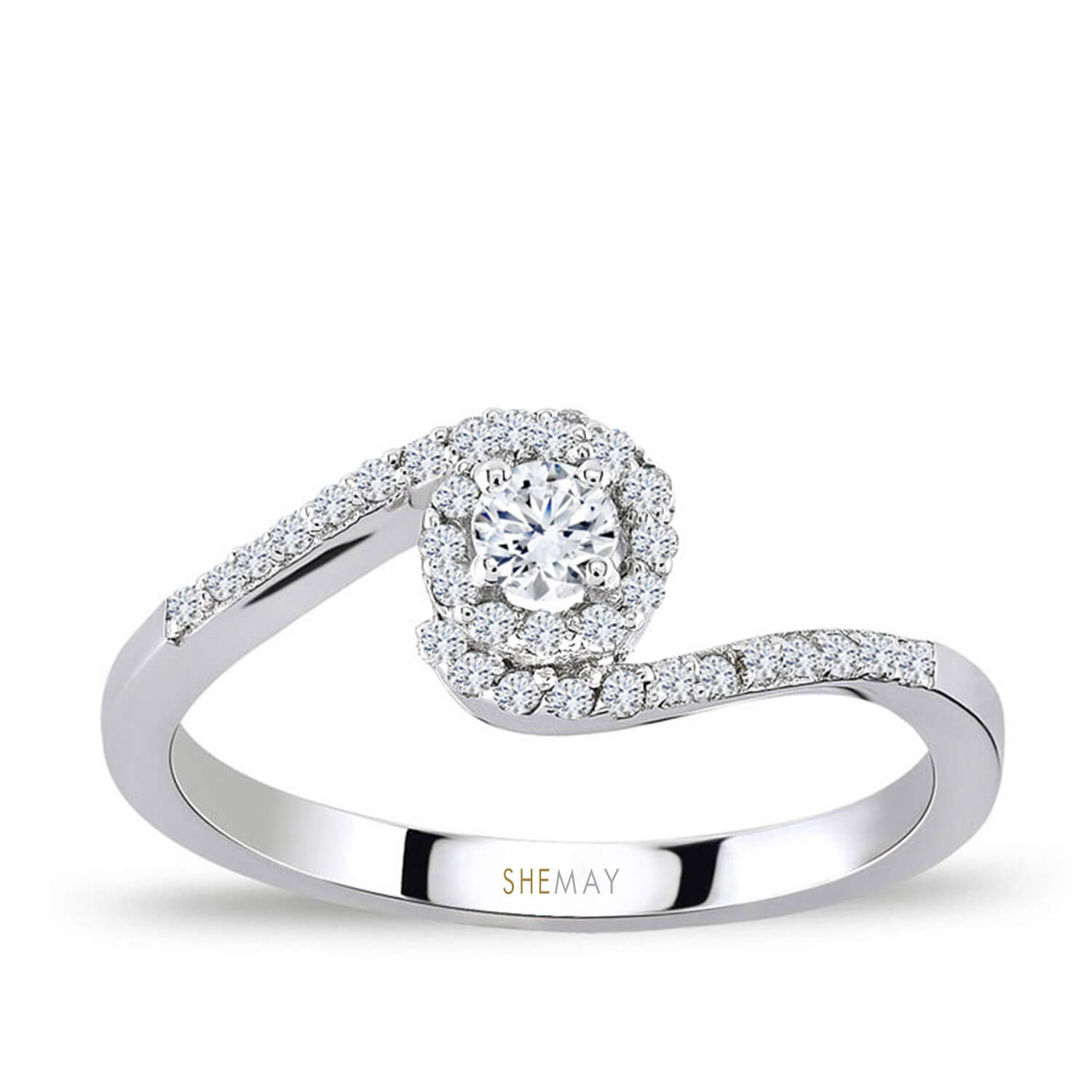 Годежен пръстен с диаманти 0.28 ct